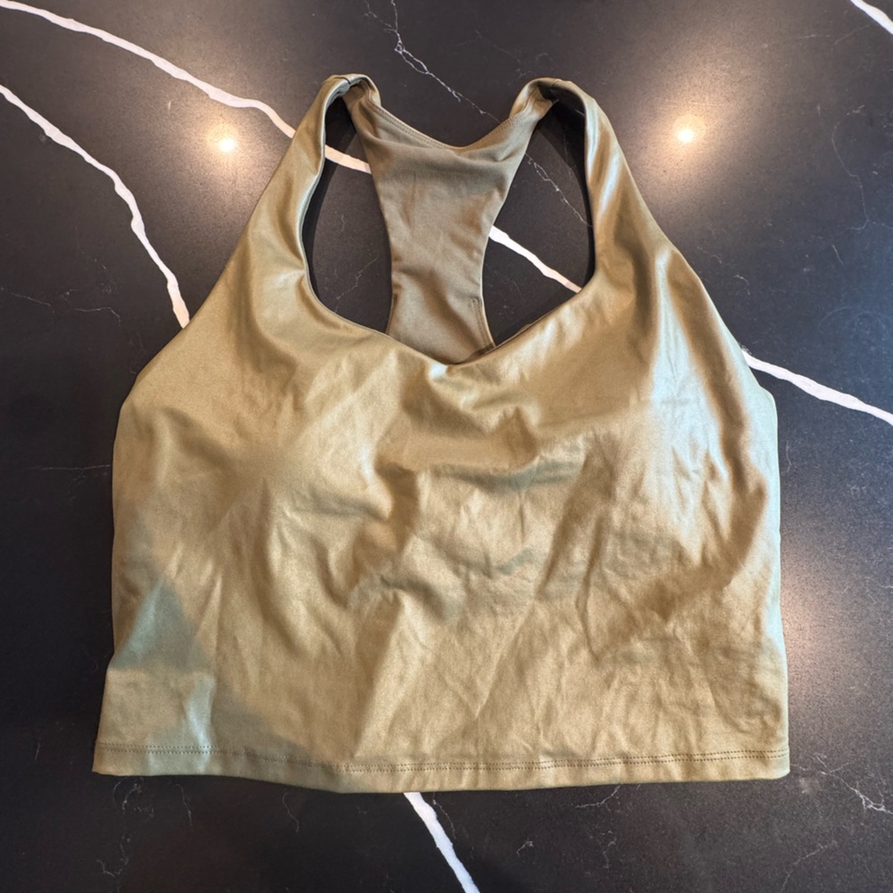 Fabletics Olive Green Cropped Tank